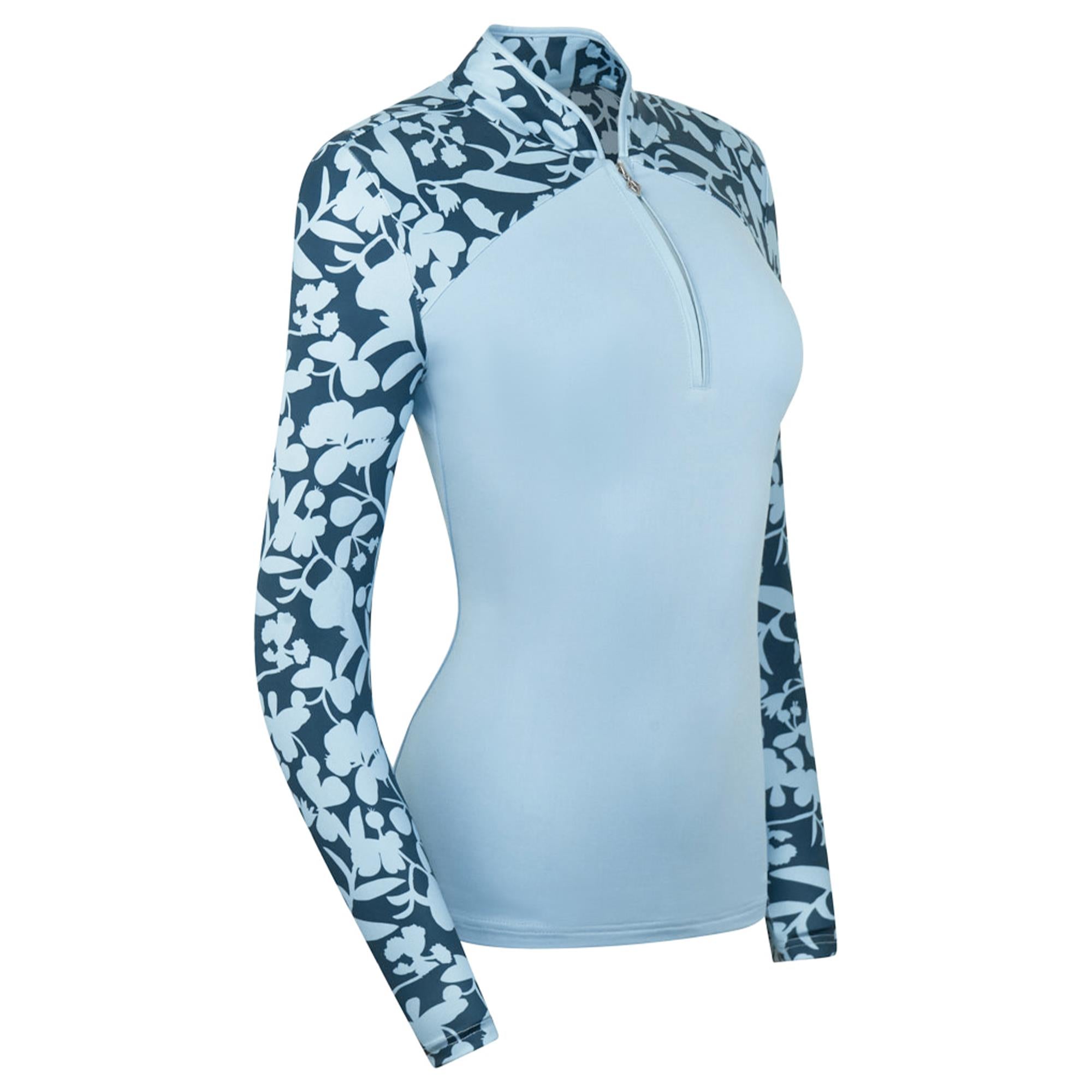 Pure Golf Maple Ladies Thermal Golf Polo Shirt Midnight Rose Inverted